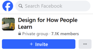 Design For How People Learn Facebook Group - Private Group 7.1K Members